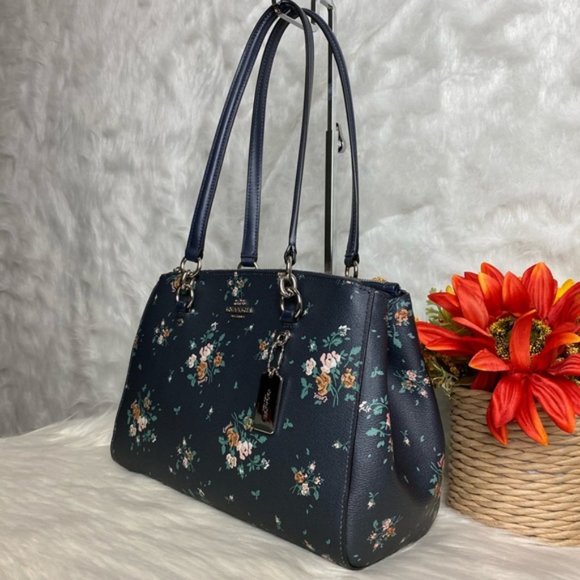 COACH ETTA CARRYALL WITH ROSE BOUQUET PRINT - Picture 3 of 8